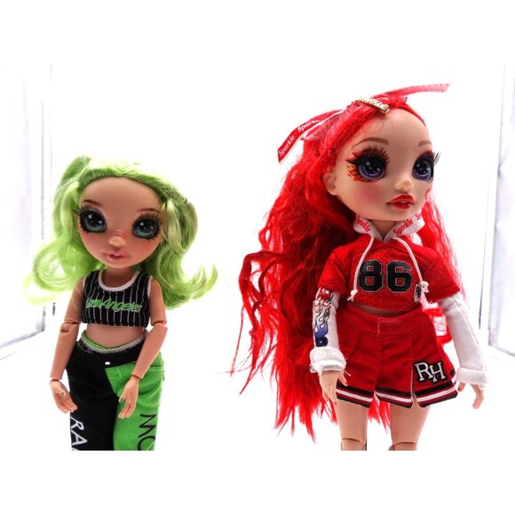 Rainbow High Cheer Ruby Anderson Red Fashion Cheerleader Doll and Jade Hunter Do - Picture 3 of 14